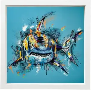 Arnie the Shark - Embellished Canvas Print