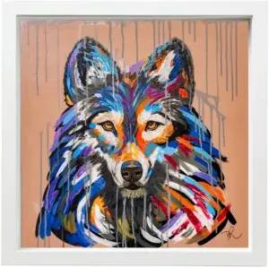 Koa the Wolf - Embellished Canvas Print