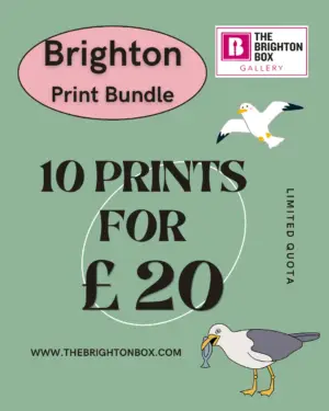 10 Brighton Art Prints for £20 - Mystery Bundle